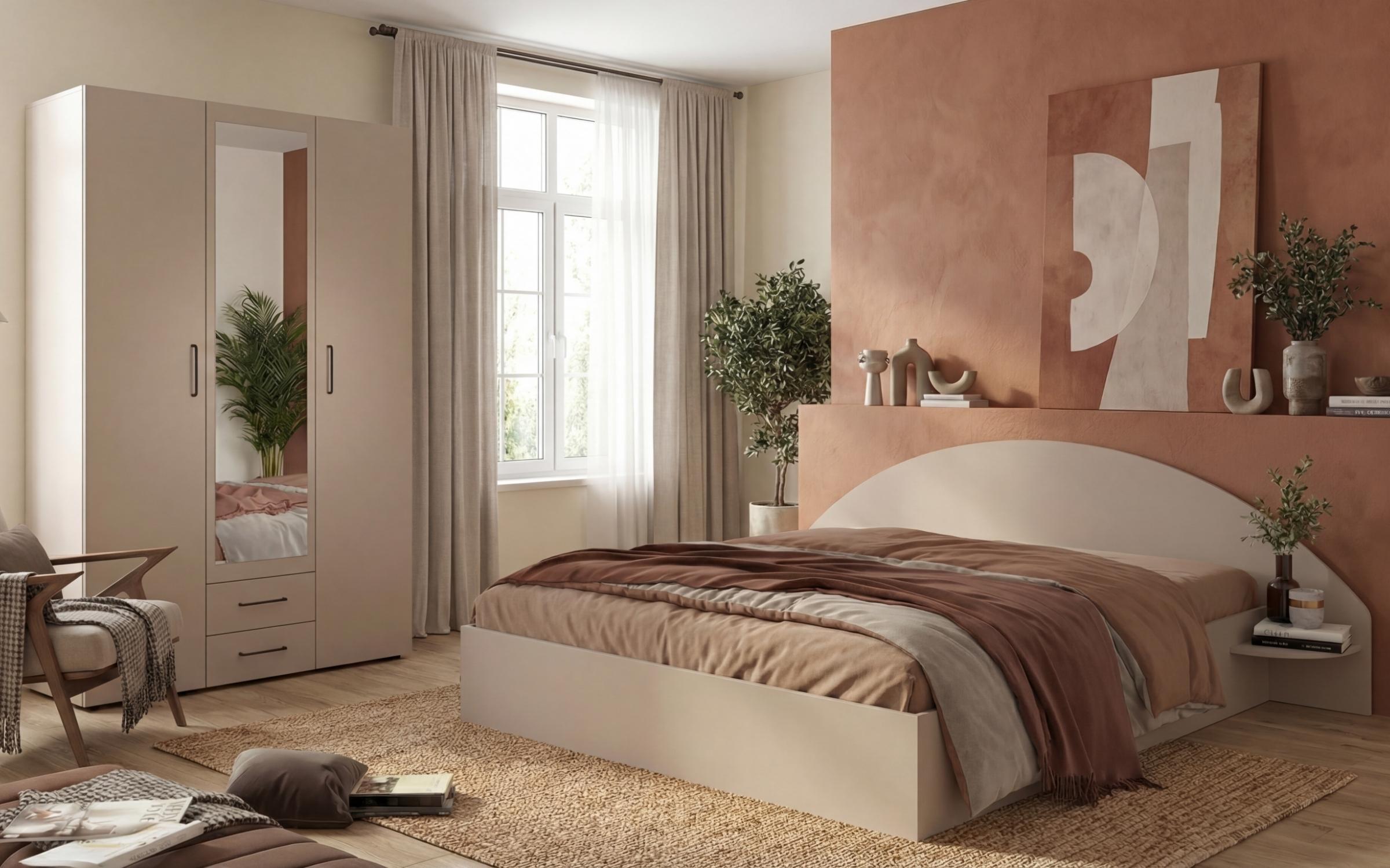 Dulap cu trei usi, sertare, oglinda si bara Bruno M 1, casmir  4